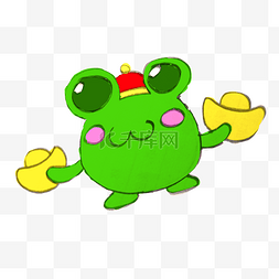 绿色小青蛙图片_小青蛙新年