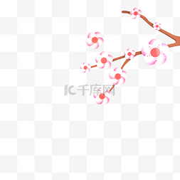 中国风传统梅花树枝装饰