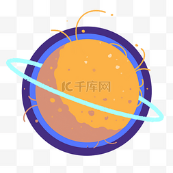 蓝色航图片_航天日旋转的行星插画