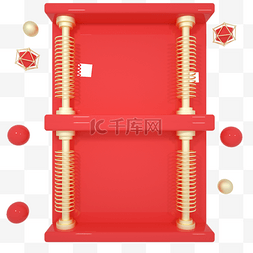 边框源文件图片_C4D红金色立体质感科技电商产品框