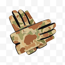 军人迷彩手套插图