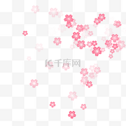 散落的樱花装饰图案元素