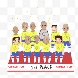 巴西世界杯足球图片_足球队上台拍照瞬间