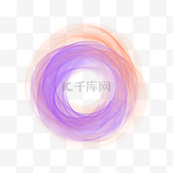 抽象彩色简约线条圆圈曲线