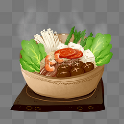 传统美食砂锅图片_传统美食之日式火锅免抠元素