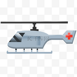 灰色直升机图片_灰色飞机装饰插画