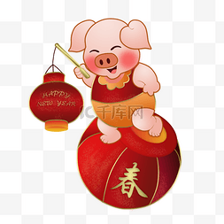 春节迎新年红灯笼手绘