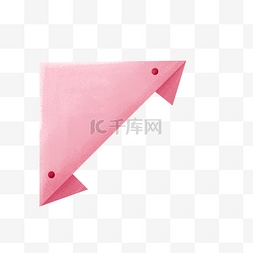 丝带扁平图片_粉色标签矢量素材图