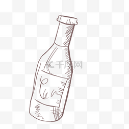 酒瓶矢量图图片_手绘的酒瓶