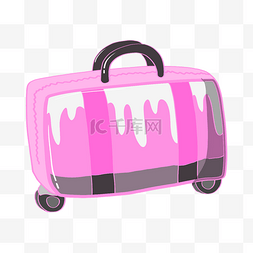 行李箱的手图片_手绘旅游行李箱插画