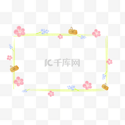 粉色花朵装饰框图片_花朵的春天装饰框