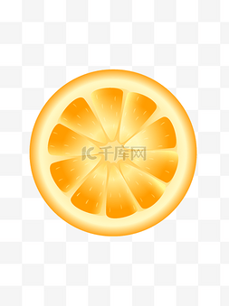 卡通黄色橙子元素