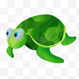 小乌龟可爱图片_卡通小乌龟插画手绘风