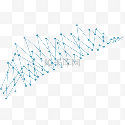 名片蓝色商务图片_蓝色点线几何图形矢量元素