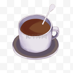 咖啡休闲手绘图片_手绘一杯浓浓的咖啡