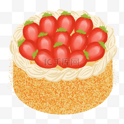甜品黄色图片_甜品甜点美食之草莓黄奶油蛋糕