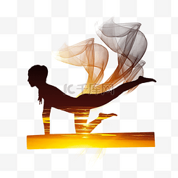 瑜伽banner图片_运动健身瑜伽yoga舞蹈美女动作