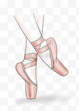 手绘粉色芭蕾舞舞鞋个人vip和企业vip免费下载手绘卡通丸子头女孩个人