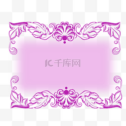海报紫色花纹图片_紫色边框花朵