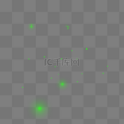 绿色光圈光点元素