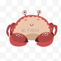 沙子卡通图片_手绘卡通小清新可爱螃蟹