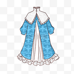 欧式公主裙蓝色