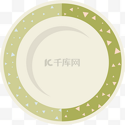 矢量盘子图片_彩色盘子餐具厨房用品元素下载