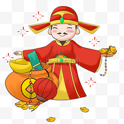 好杮发生图片_新年财神恭喜发财