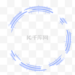 不规则的蓝色科技线圈