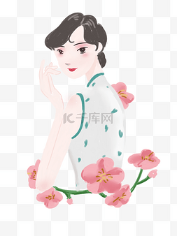 名郭峰复古美女插画