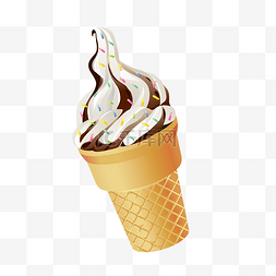巧克力冰淇淋矢量素材