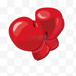 拳击运动手套图片_红色运动手套