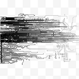 黑色科技线条矢量元素