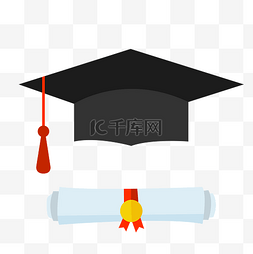荣誉证书展示台图片_毕业季学士帽毕业证书