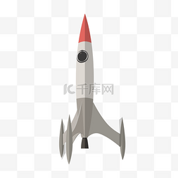 红色火箭素材图片_手绘升空的火箭插画