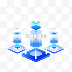 三维技术图片_3D蓝色互联网场景