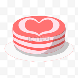 漂亮蛋糕图片_情人节红色的蛋糕