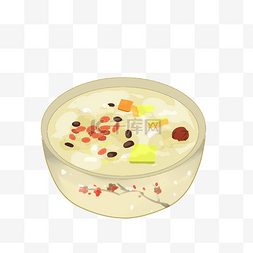 八宝图片_腊八节腊八粥节日食物手绘插画