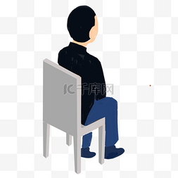 椅子背图片_坐椅子男人