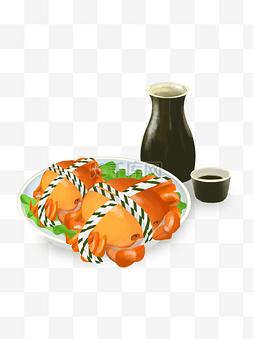 大米蒸煮方法图图片_商用时节食物海鲜特色螃蟹黄酒秋