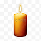 橙色3D蜡烛PNG