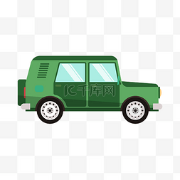 绿色车辆图片_绿色的越野车插画