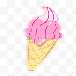 冰淇淋实物图片_蒸汽波风格冰淇淋