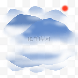 中国新能源标识图片_中国风水墨水彩山水