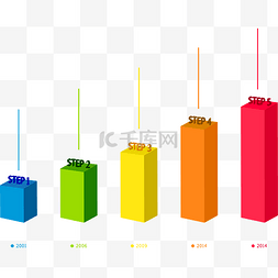 流程项目图片_彩色阶梯项目里程碑