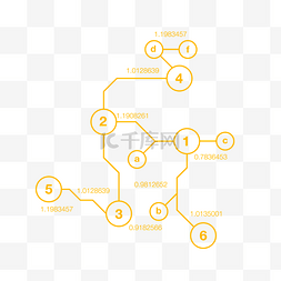 科技感线条连接圆点数字数据图案