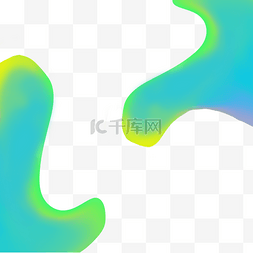 立体流体图片_蓝绿色流体渐变图案