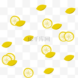 水果免费下载素材图片_柠檬柠檬片手绘背景免扣免费下载
