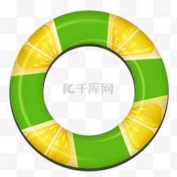 绿色游泳圈png素材
