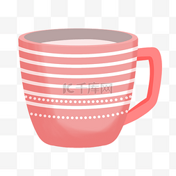 红色的咖啡杯子插画